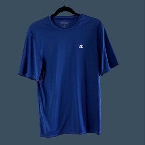 CHAMPION- MENS BLUE BASIC SHORT SLEEVE CREW NECK LIGHT WEIGHT T-SHIRT SIZE SMALL